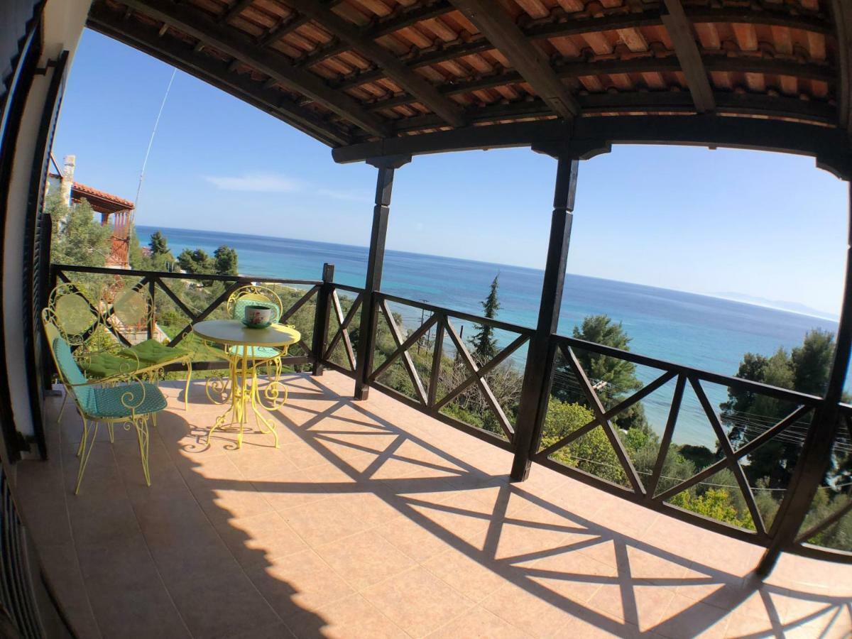 Villa Unique Sea View House Kalandra Exterior foto