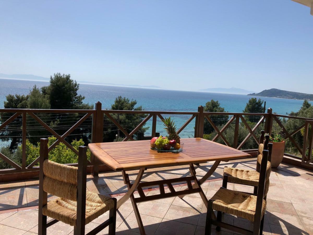Villa Unique Sea View House Kalandra Exterior foto